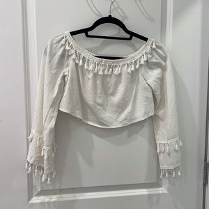 Two Piece white outfit! Fun for brides! And summer